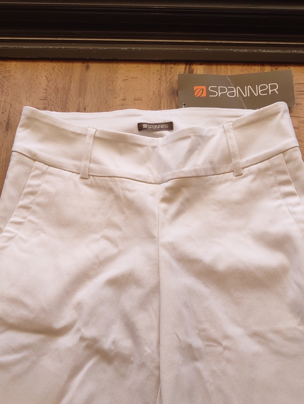 SPANNER White Womens Tailored Ponte Pants. Brand New.